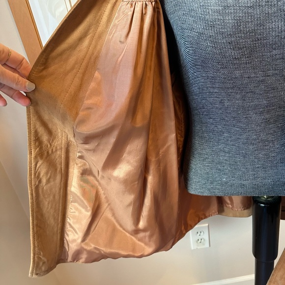 VTG Amen Wardy 100% Leather/ Suede Pleated Swing Jacket - Picture 6 of 9